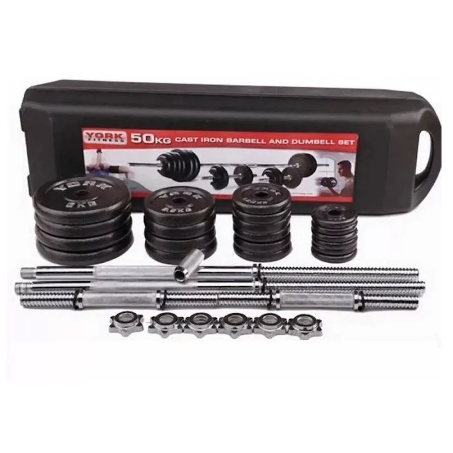 Kit Mancuernas Metálicas 50 Kilos