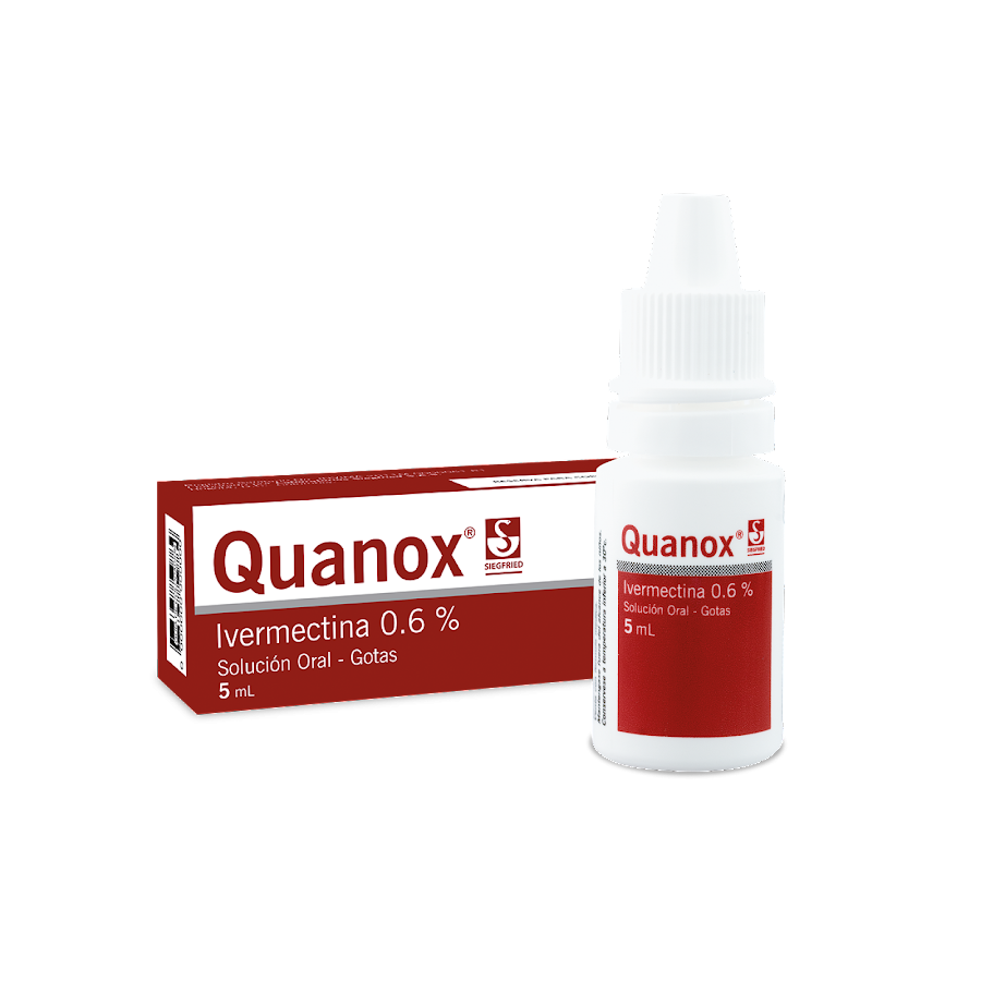 Quanox 0.6% Sol. Oral Frasco x5Ml. Siegfried Ivermectina
