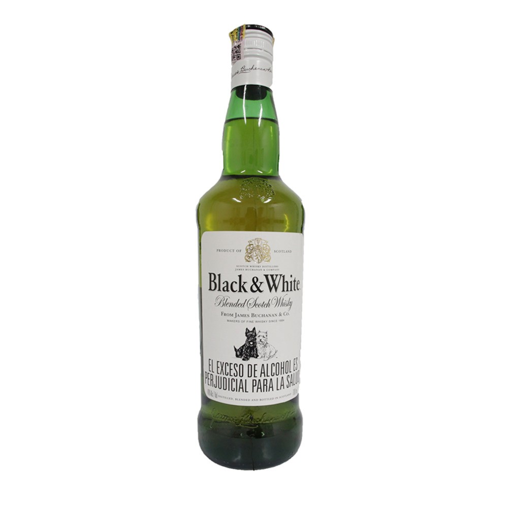 WHISKY BOT BLACK AND WHITE  x 700ML
