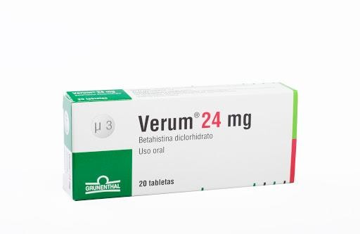 Verum 24Mg Tabletas Caja x20Tab. Grünenthal Betahistina Diclorhidrato