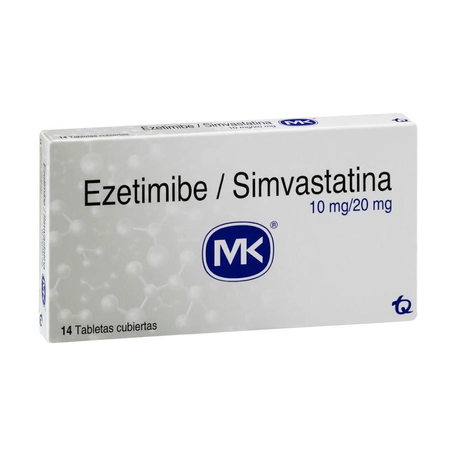 Ezetimibe / Simvastatina MK 10/20mg Tableta Caja x14Tab.