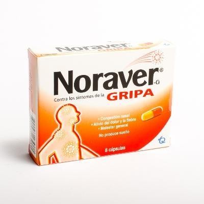 NORAVER GRIPA CÁP. CAJA X8CAP. TQ BENZOCAÍNA CETILPIRIDINIO