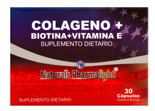 Suplemento Dietario Colageno + Biotina + Vitamina E Natural's Pharmalight Caja x 30Cap