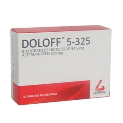 Doloff 5/325Mg Caja x30Tab. LEG Bitartrato Hidrocodona Acetaminofén