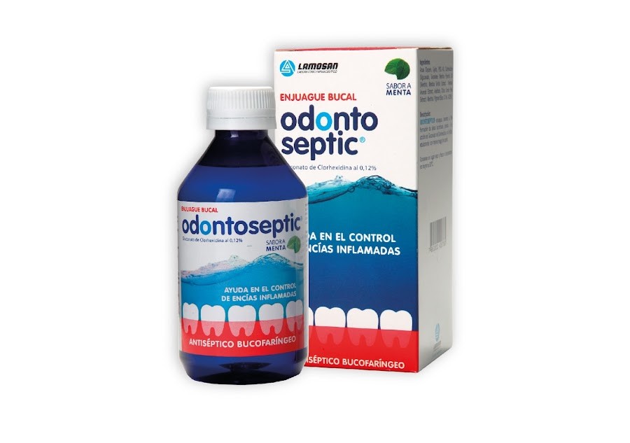 Enjuague Bucal Odontoseptic Glucontao De Clorhexidina Menta X240ml