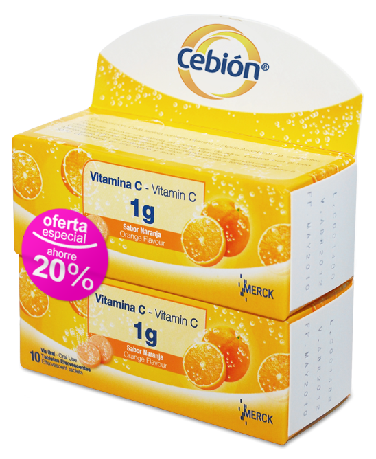 OFERTA CEBIÓN 1GNARANJA EFE.CAJX20TAB.MER ÁCIDO ASCÓRBICO PG.1LLEVE2