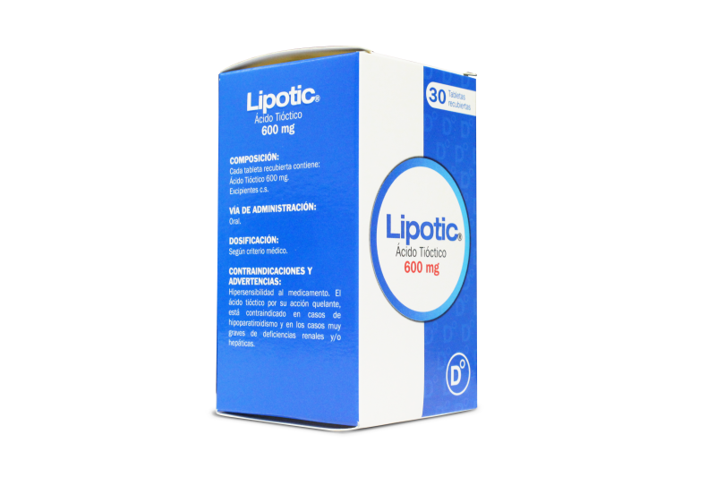 Lipotic 600Mg Acido Tioctico Caja x 30Tab