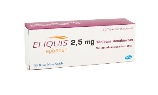 Eliquis 2.5Mg Tabletas Caja X60Tab. Bristol Myers Apixaban