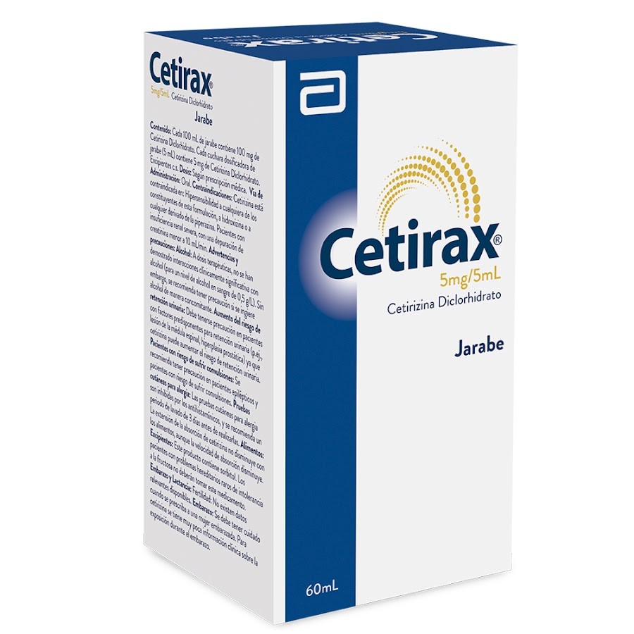 CETIRAX 5MG/5ML JARABE FRASCO X60ML.LAFRANCOL CETIRIZINA DICLORHIDRATO