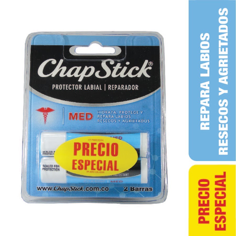 OFT CHAPSTICK PROTECTOR LABIAL MEDICADO X 2 UND PRECIO ESPECIAL