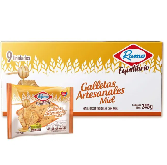 Galletas Ramo Artesanales Miel Caja X243 Gr
