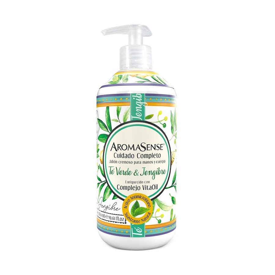 Jabon Cremoso Aromasense Te Verde y Jengibre x 580Ml
