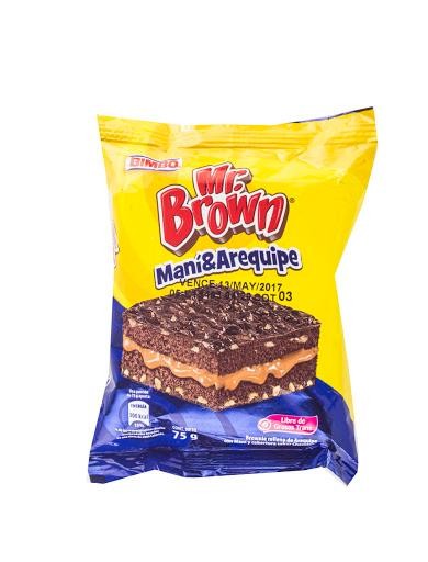 Brownie BIMBO MR.BROWN Maní & Arequipe x75g.