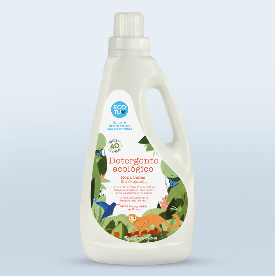 Detergente Ecológico Ropa Bebes Sin fragancia Ecotu x 2000ml