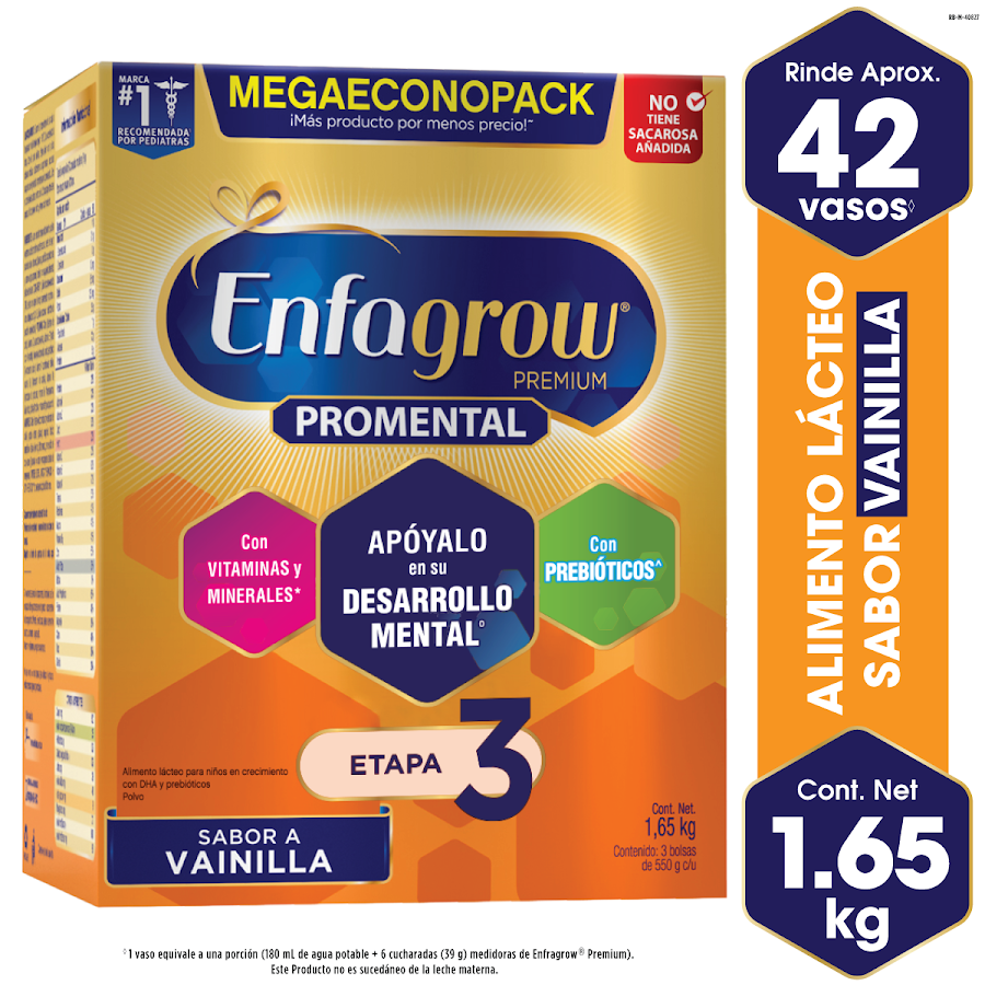 FORMULA DE CRECIMIENTO ENFAGROW PREMIUM VAINILLA DHA+MFGM X1650G
