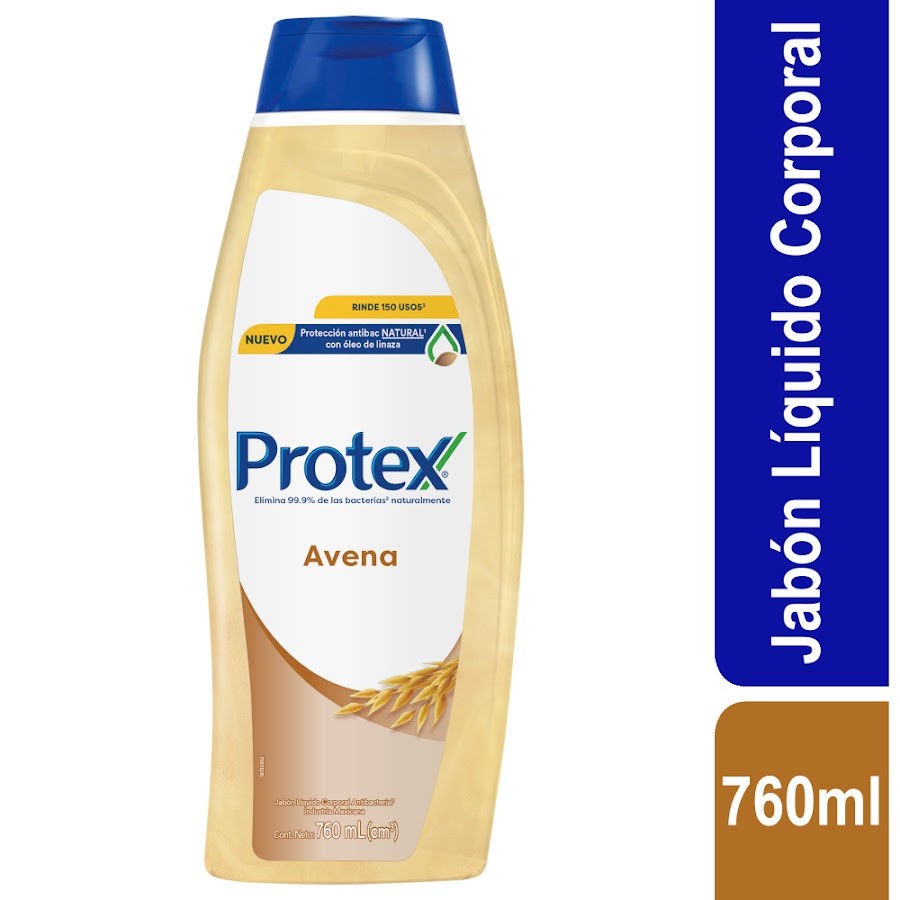 Jabón Líquido Corporal Antibacterial Protex Avena x760 ml