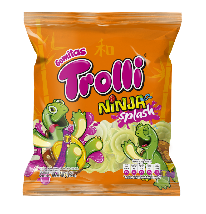 Gomas Trolli Ninja Splach Paquete x55gr