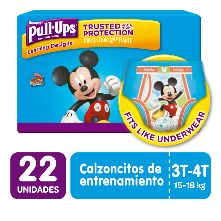 Pañales Huggies Pull-Ups Learning Designs Boy Jumbo X22Und.