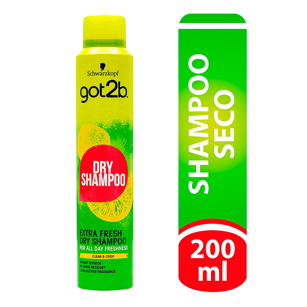 SHAMPOO SECO EXTRA FRESCURA GOT2B X200ML