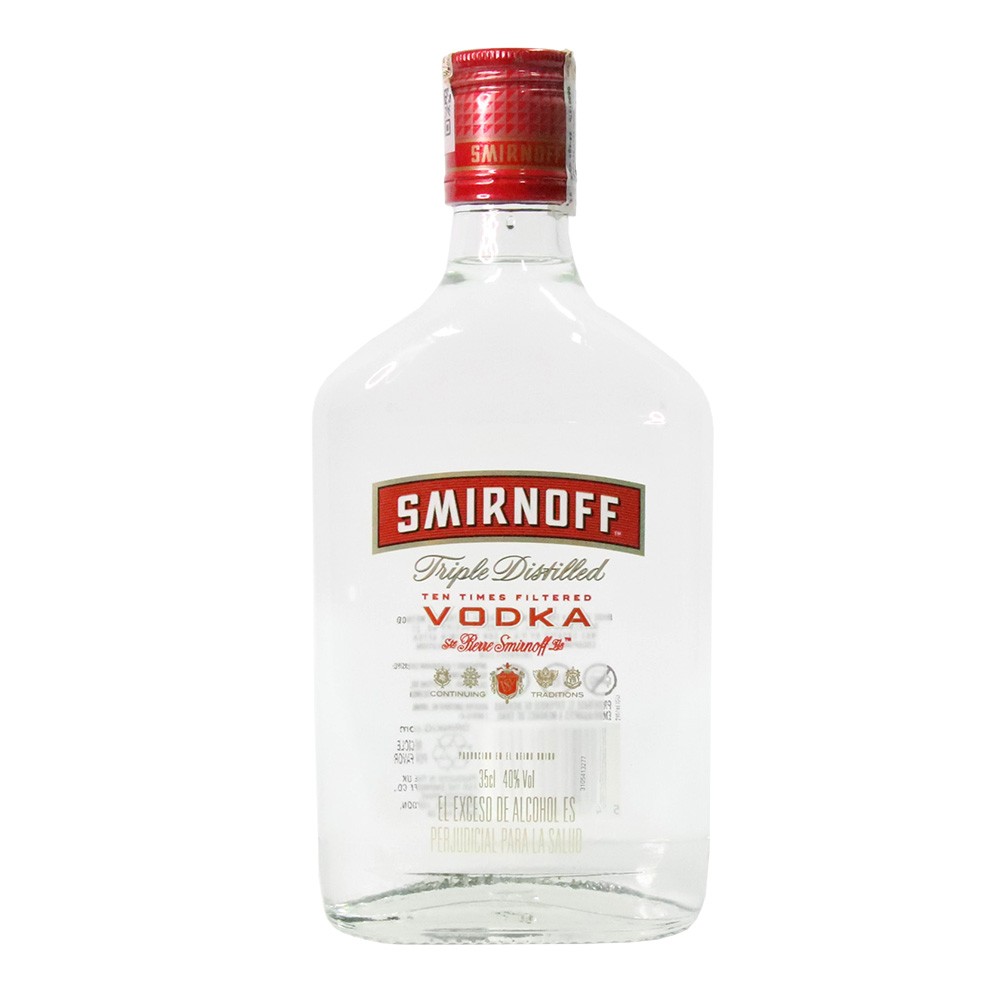VODKA LABEL RED SMIRNOFF x 350ML