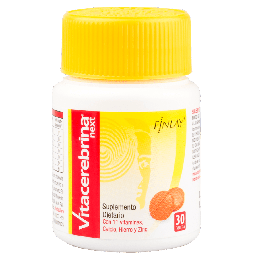 VITACEREBRINA CAJA X30TAB. FINLAY VITAMINAS CALCIO HIERR ZI