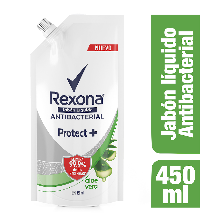 Jabón Líquido Rexona Antibacterial Aloe x450ml