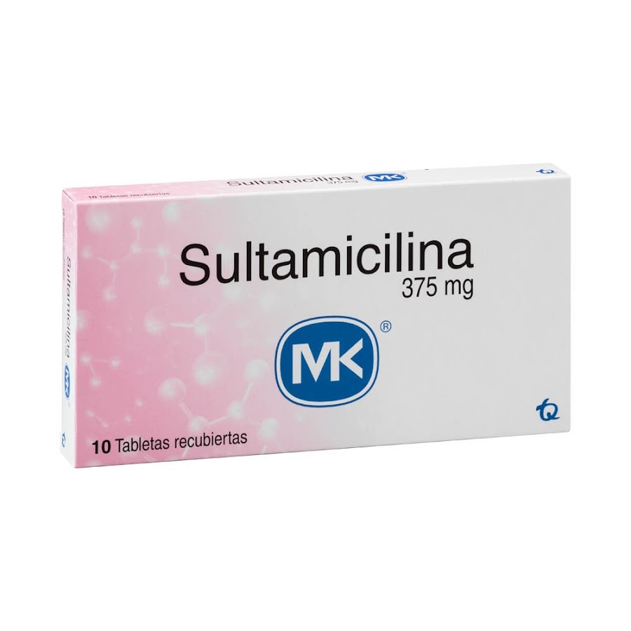 Sultamicilina MK 375mg Tableta Caja x10Tab.