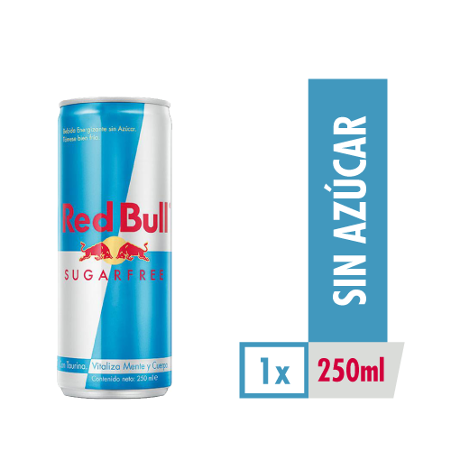 Bebida Energizante RED BULL Sugarfree x250ml.
