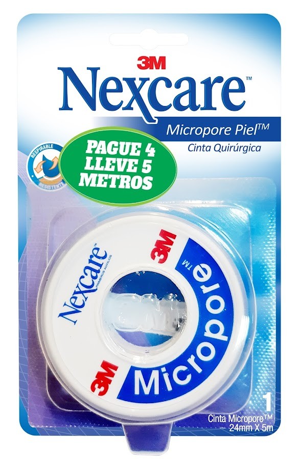 OFT MICROPORE 3M Nexcare 24M X Pague 4 Lleve 5 MTS x 1 Unidad