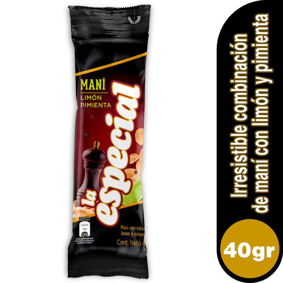 Maní La Especial  Limón Pimienta x 40 Gr