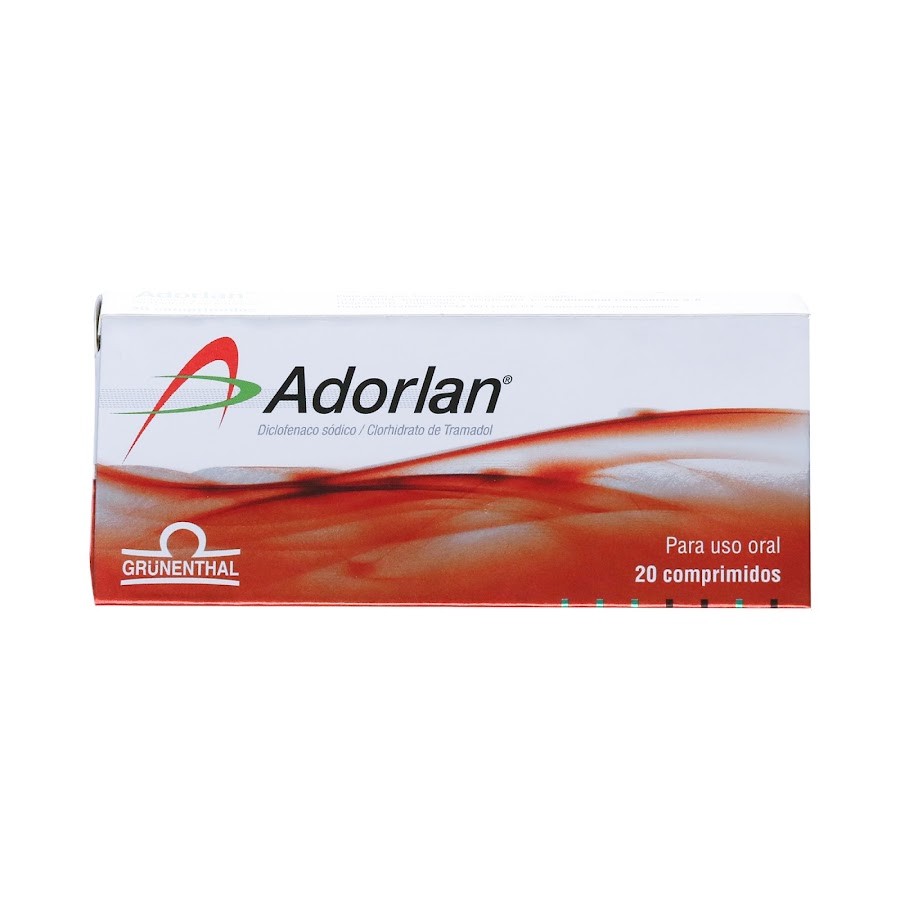 Adorlan 25/25Mg Comprimido Caja X20Com Grunenthal Diclofenaco Tramadol