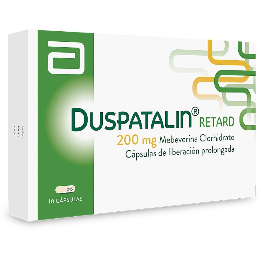 Duspatalin Retard 200mg Mebeverina Clorhidrato Abbott Caja x 10 Capsulas