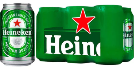 CERVEZA HEINEKEN LATA SIXPACK X330CC. X6UND.