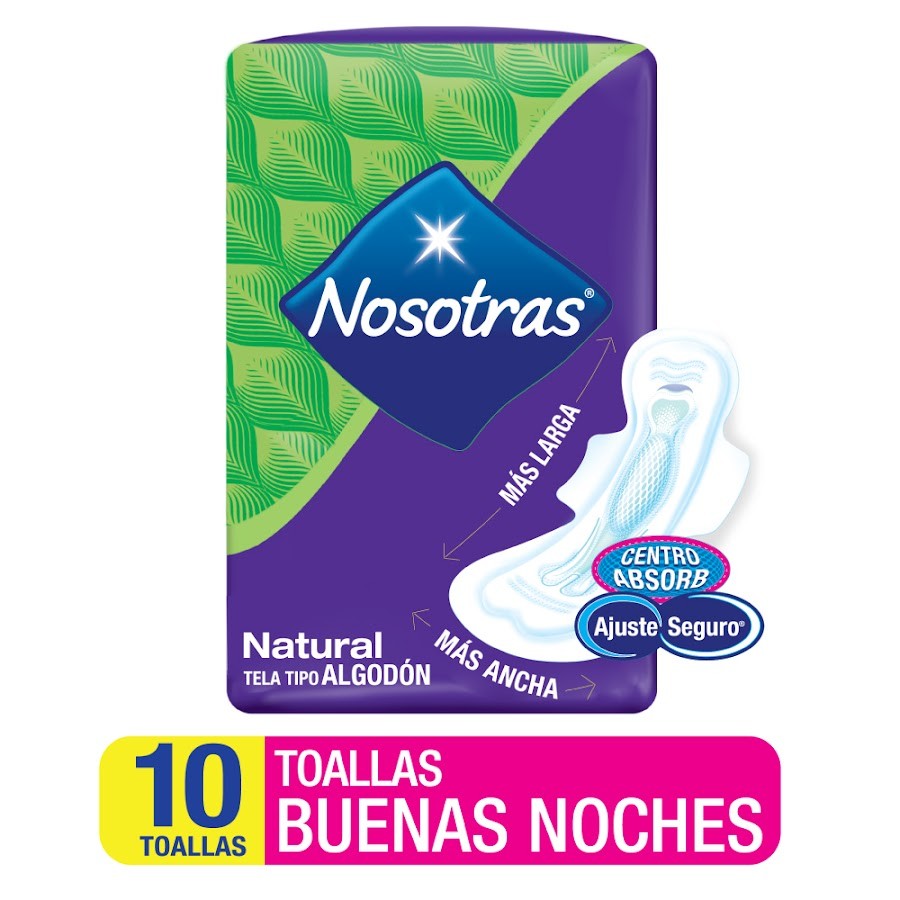 TOALLAS INTIMAS NOSOT.NATURAL BUENAS NOCHES X10U 1054218