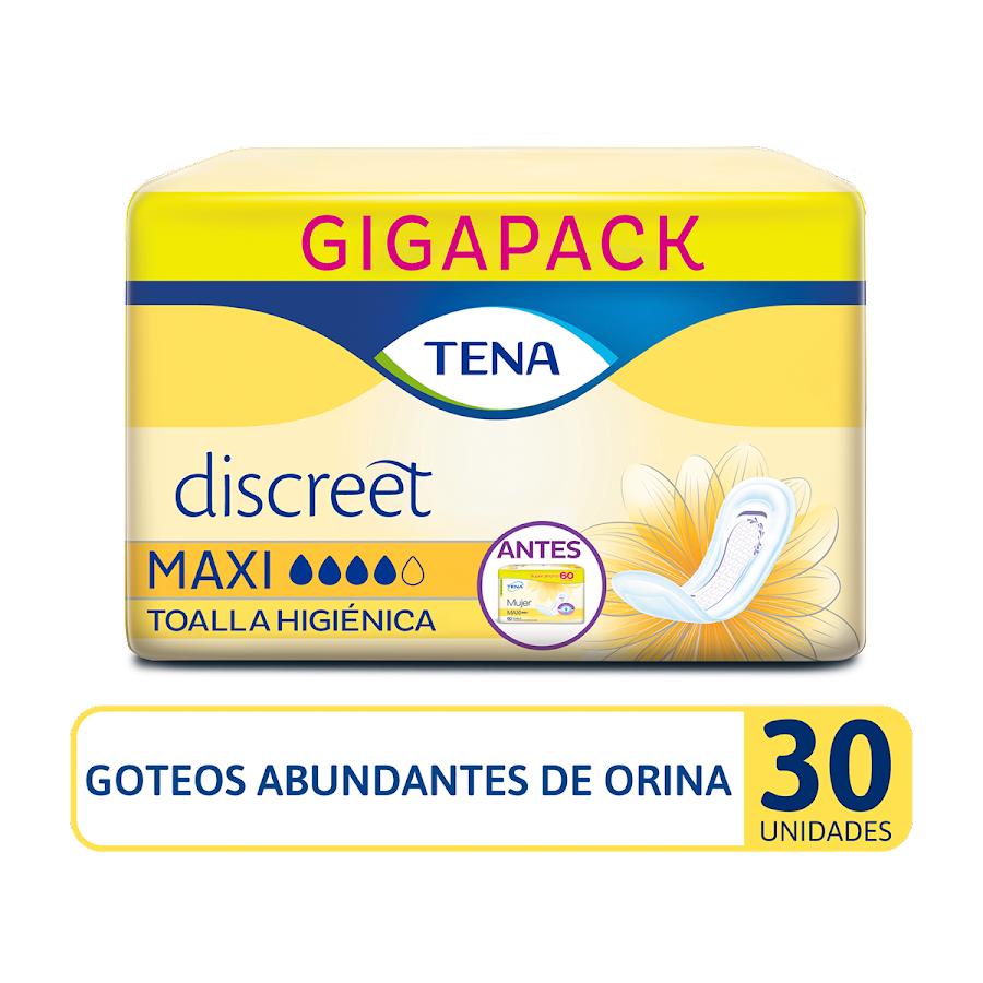 Toalla Higiénica TENA Discreet Maxi X30