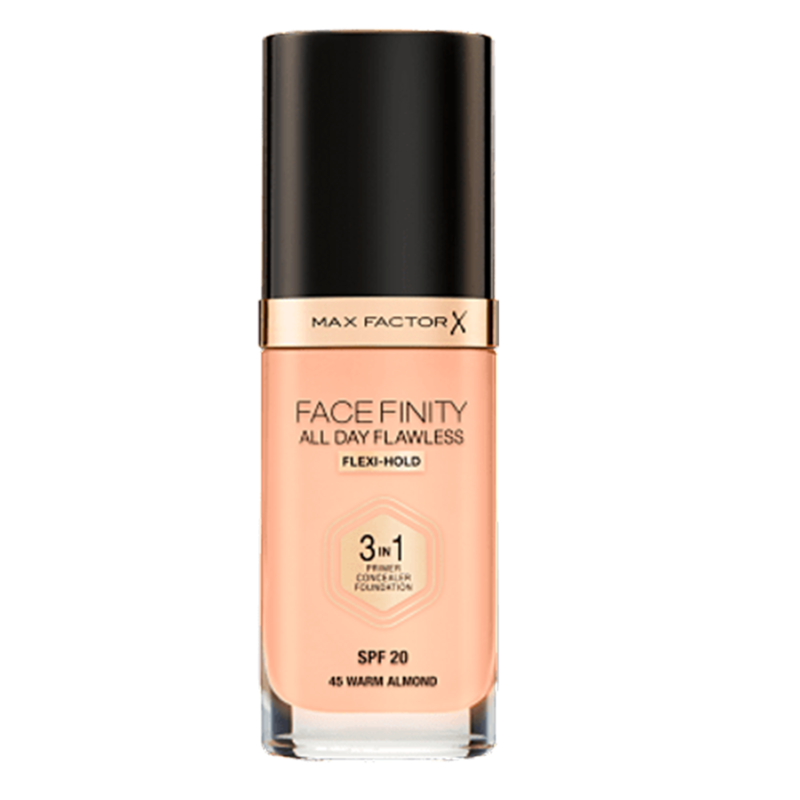 Base MAX FACTOR Finity 3 en 1 Warm Almond 45 x30Ml