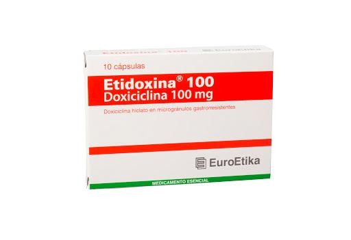 Etidoxina 100Mg Cápsulas Caja x10Cáp Euroetika Doxiciclina Hiclato