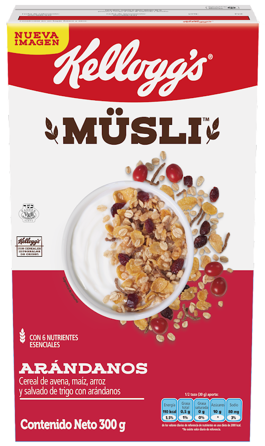 Cereal Kellogg´s Müsli Cosecha Roja x300G.