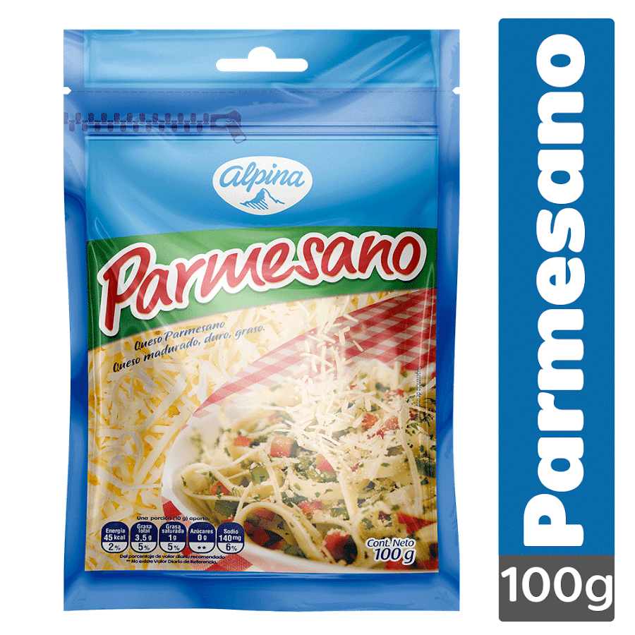 Queso ALPINA Parmesano Maduro Duro Graso x100g