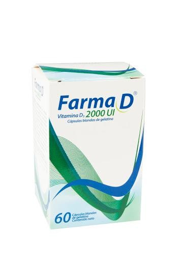 Farma D 2000 UI Cápsulas Frasco x60Cap. Farma Vitamina D