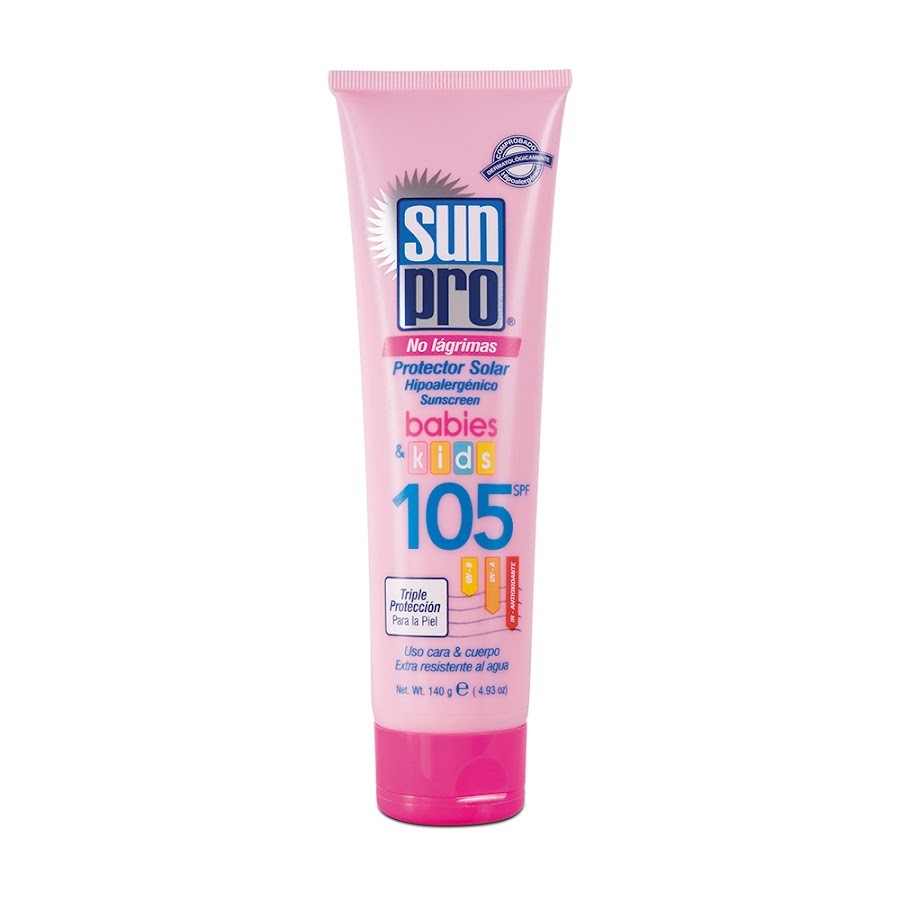 Protector Solar Sun Pro Spf105+ Bebes y Niños No Lagrimas x140gr.