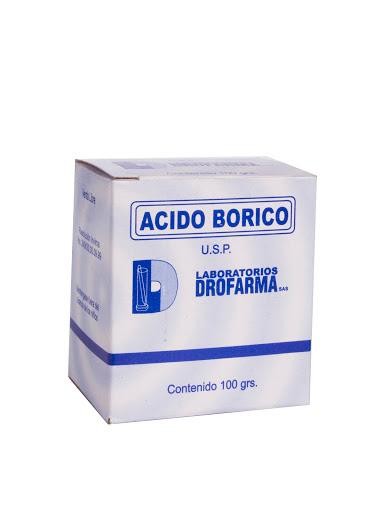 Acido Bórico Drofarma Caja X100G.