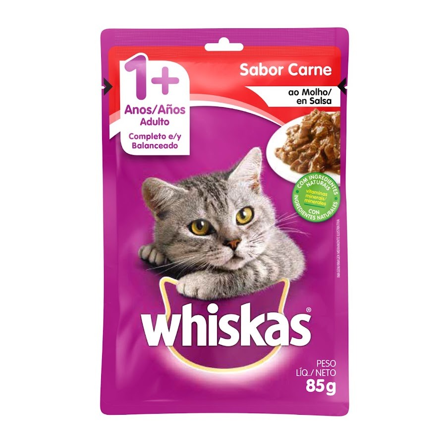 Alimento Para Gatos Whiskas Carne Adulto X85g