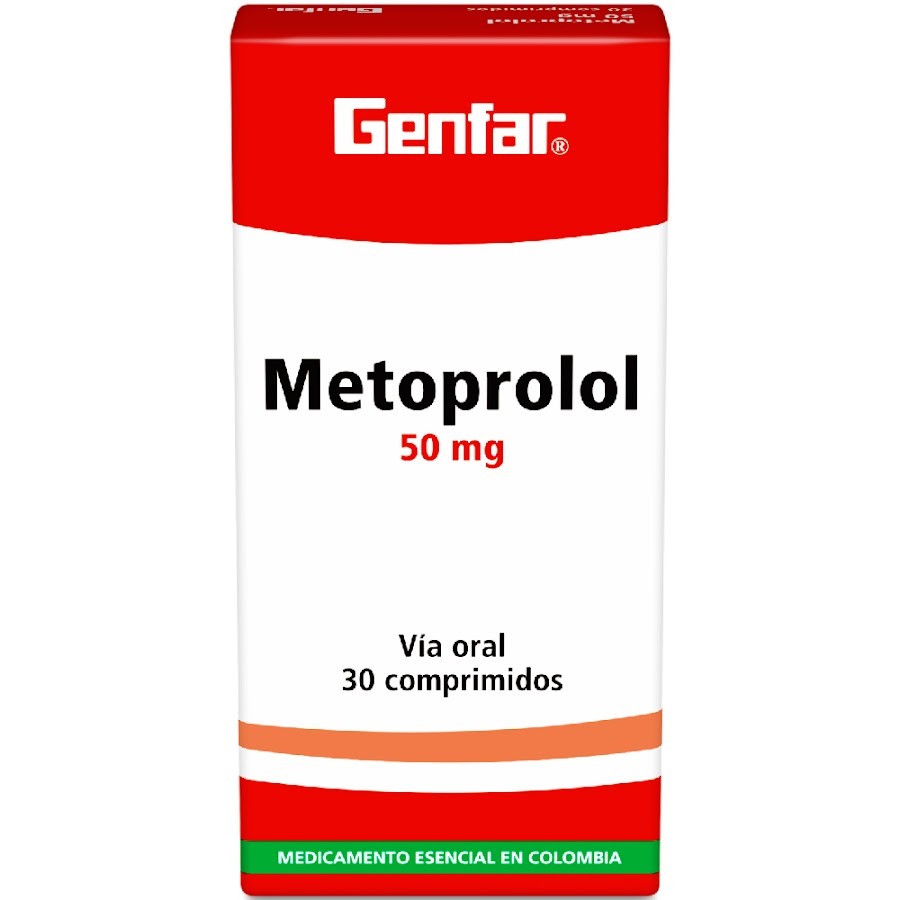 Metoprolol 50Mg Genfar Caja x 30Tab
