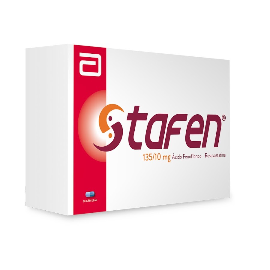 Stafen 135/10mg Cáp. Caja x30cap. SYN Ácido Fenofibrico Rosuvastatina