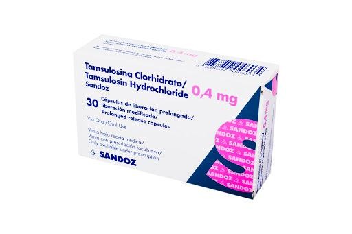 TAMSULOSINA CLORHIDRATO SANDOZ 0.4MG CÁPSULAS CAJA X30CAP.