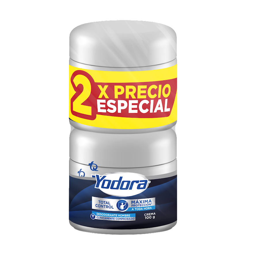 Oferta Desodorante en Crema Hombre Yodora Total Control x2 Und x100g