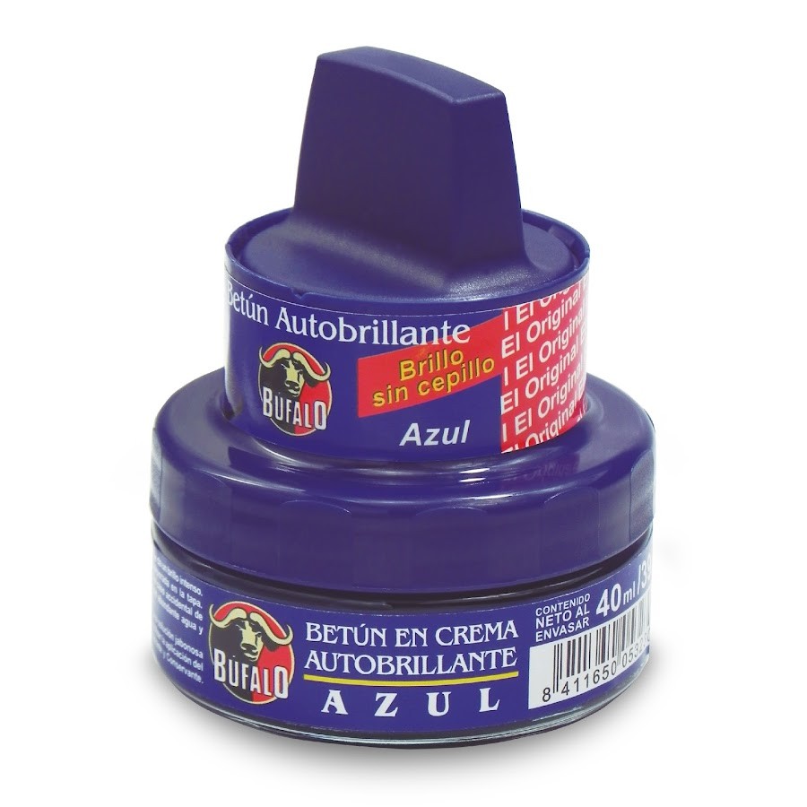 BETÚN BÚFALO AUTOBRILLANTE CREMA SIN CEPILLO AZUL X40ML