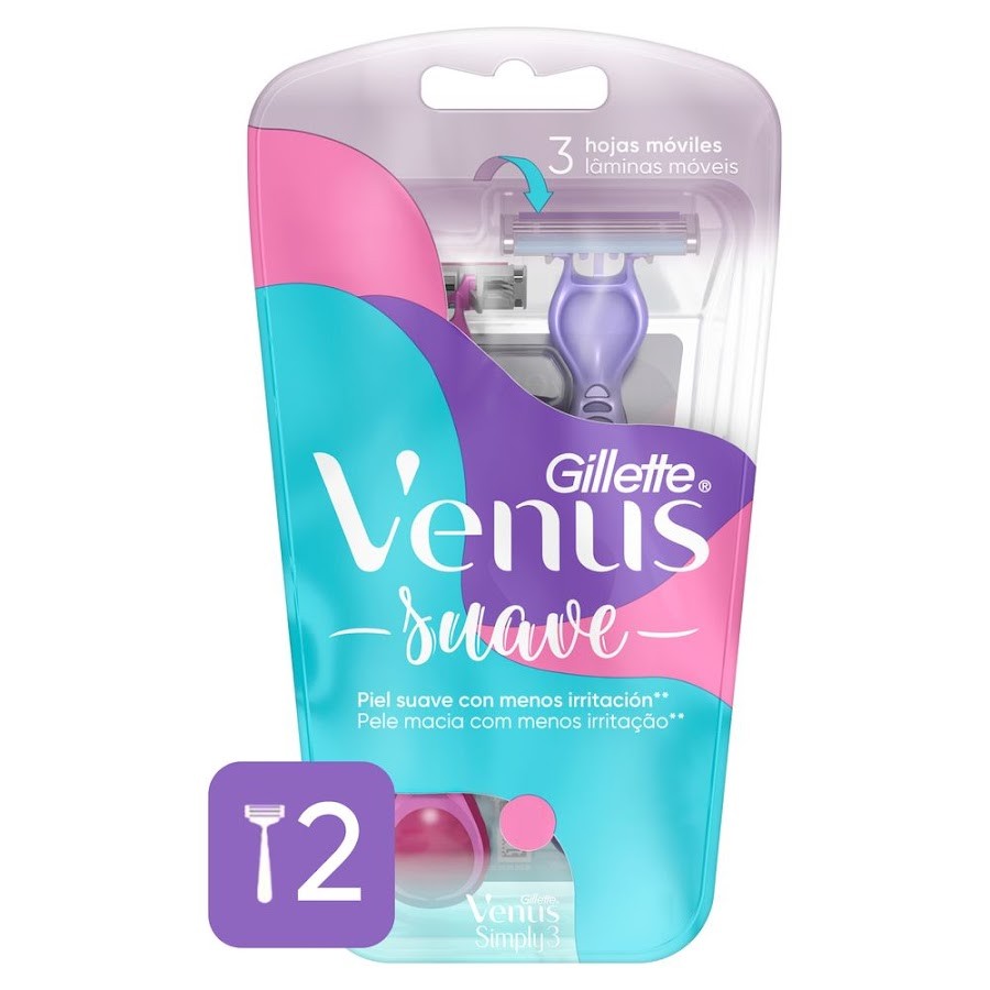 Máquinas Para Afeitar Desechables Gillette Venus  2 Und