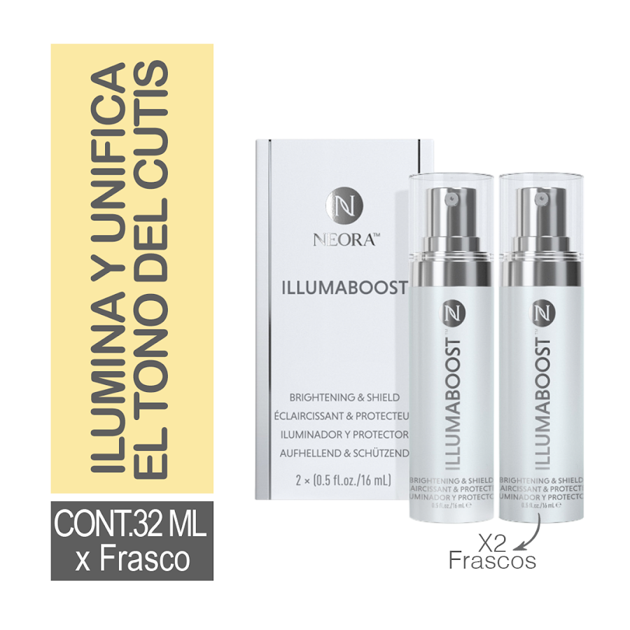 Iluminador y Protector Illumaboost Neora x2 und x15ml c/u